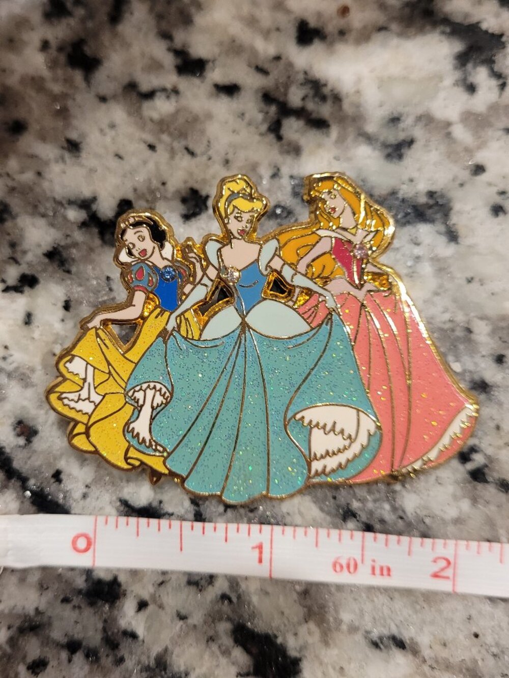 Disneyland Paris DLP Sleeping Beauty Snow White Cinderella Glitter Pin RARE